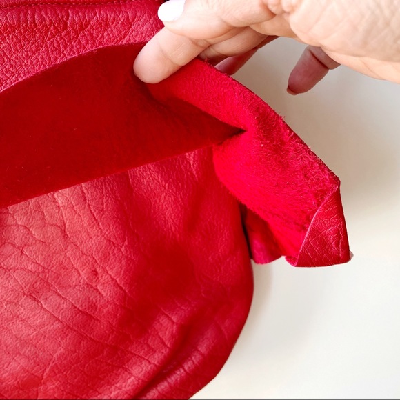 VTG red Stone Mountain skirted hobo bag - Picture 5 of 7